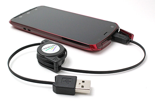 新 リトラクタブル 充電ケーブル(Micro-USB Bタイプ)