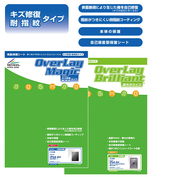 OverLay Magic for iPad Air(Wi-Fi + Cellularモデル) 『表・裏(Brilliant)両面セット』