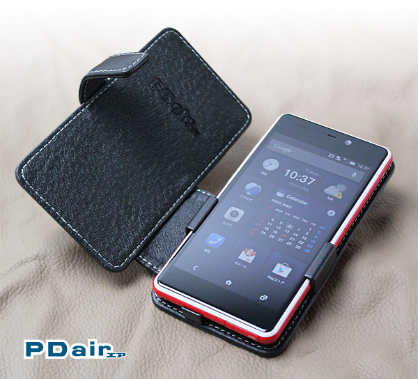 PDAIR レザーケース for INFOBAR A02 横開きタイプ