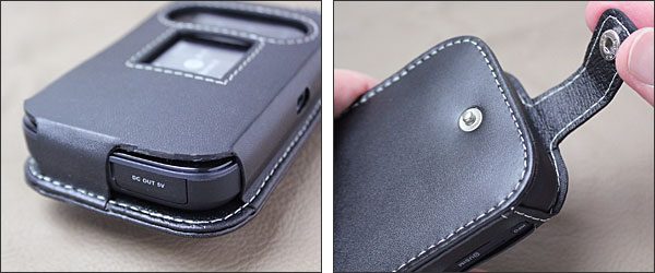 PDAIR レザーケース for Pocket WiFi 203Z/Pocket WiFi (GL09P) スリーブタイプ