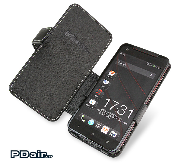 PDAIR レザーケース for HTC J butterfly HTL21 横開きタイプ