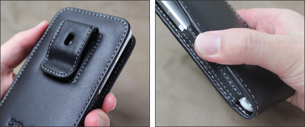 PDAIR レザーケース for HTC J One HTL22 ベルトクリップ付バーティカル ポーチタイプ