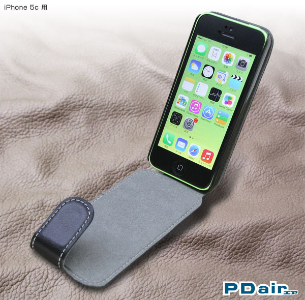 PDAIR レザーケース for iPhone 5c 縦開きボトムタイプ