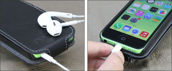 PDAIR レザーケース for iPhone 5c 縦開きトップタイプ