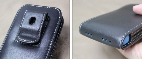 PDAIR レザーケース for iPhone 5c with Case ベルトクリップ付バーティカルポーチタイプ