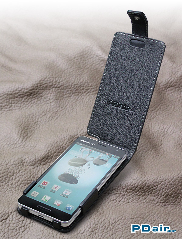 PDAIR レザーケース for Optimus G Pro L-04E 縦開きタイプ