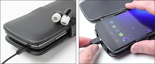 PDAIR レザーケース for Nexus 4 横開きタイプ