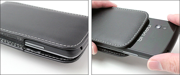 PDAIR レザーケース for Nexus 4 バーティカルポーチタイプ