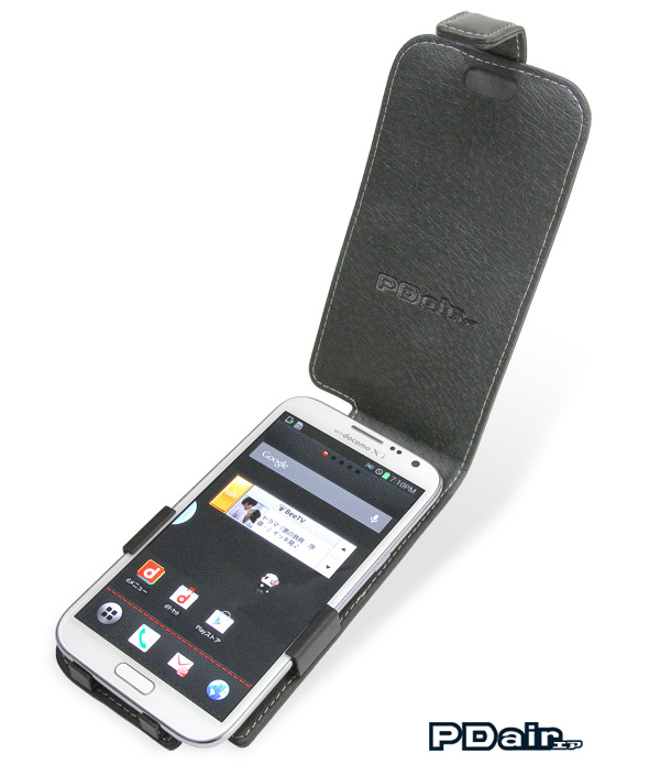 PDAIR レザーケース for GALAXY Note II SC-02E 縦開きタイプ