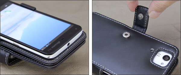 PDAIR レザーケース for AQUOS PHONE ZETA SH-01F 横開きタイプ