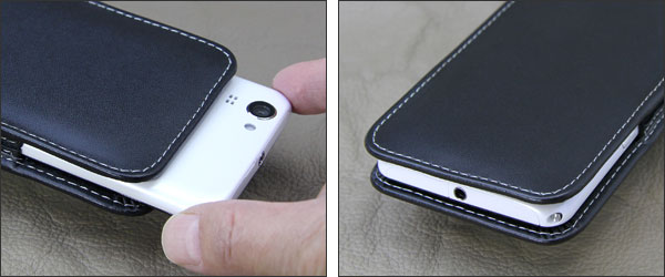 PDAIR レザーケース for AQUOS PHONE ZETA SH-01F ベルトクリップ付バーティカルポーチタイプ