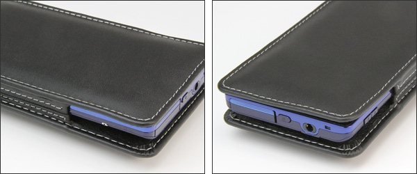 PDAIR レザーケース for AQUOS PHONE ZETA SH-02E ベルトクリップ付バーティカルポーチタイプ