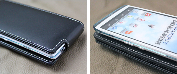 PDAIR レザーケース for AQUOS PHONE EX SH-04E 縦開きタイプ