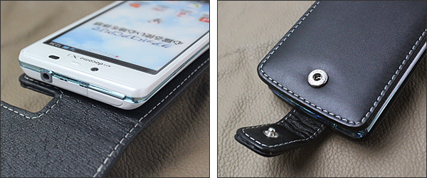 PDAIR レザーケース for AQUOS PHONE EX SH-04E 縦開きタイプ