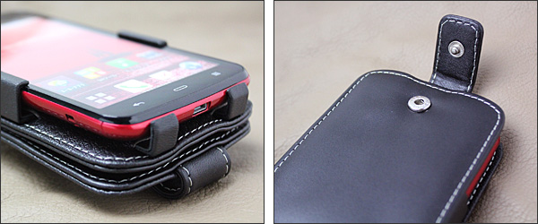 PDAIR レザーケース for AQUOS PHONE ZETA SH-06E 縦開きタイプ