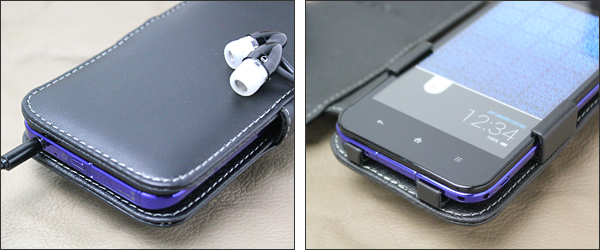 PDAIR レザーケース for AQUOS PHONE SERIE SHL22 横開きタイプ