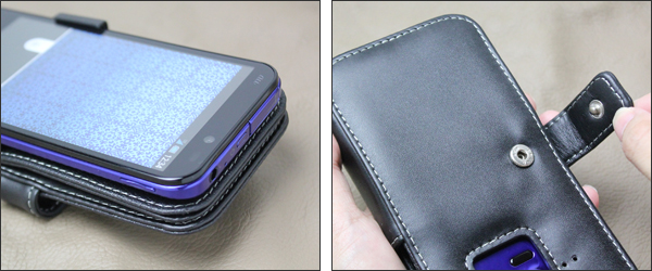 PDAIR レザーケース for AQUOS PHONE SERIE SHL22 横開きタイプ