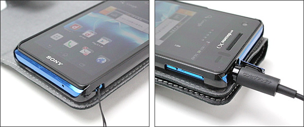 PDAIR レザーケース for Xperia AX SO-01E 横開きタイプ
