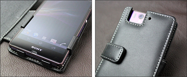 PDAIR レザーケース for Xperia Z SO-02E 横開きタイプ