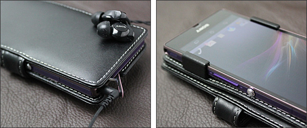 PDAIR レザーケース for Xperia Z SO-02E 横開きタイプ