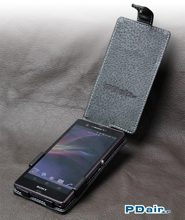 PDAIR レザーケース for Xperia Z SO-02E 縦開きタイプ