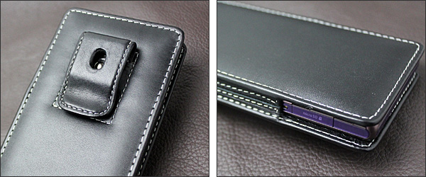 PDAIR レザーケース for Xperia Z SO-02E ベルトクリップ付 バーティカル ポーチタイプ