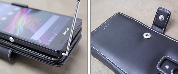 PDAIR レザーケース for Xperia (TM) UL SOL22 横開きタイプ