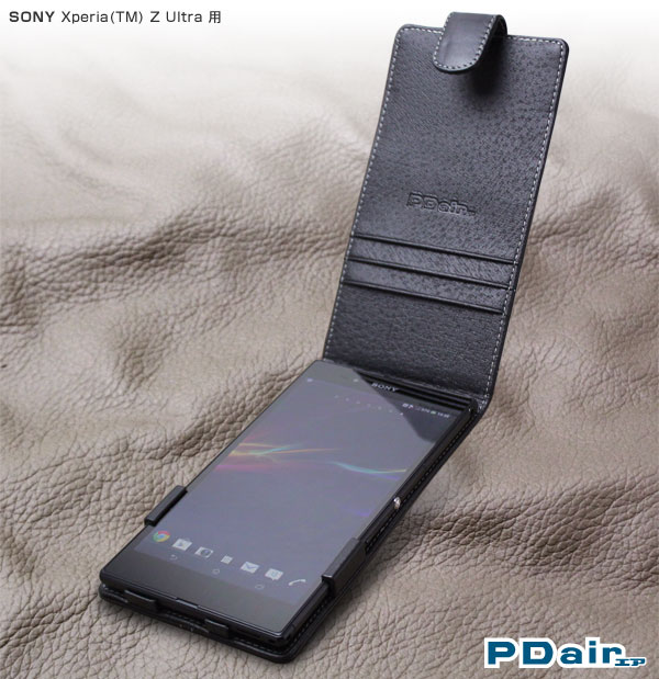 PDAIR レザーケース for Xperia Z Ultra 縦開きトップタイプ