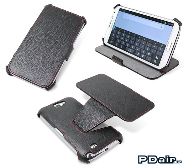 PDAIR プレミアムスリムレザーケース for GALAXY Note II SC-02E 横開きタイプ