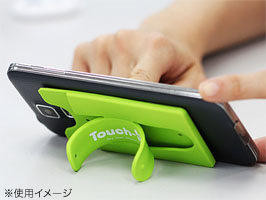 Touch-C ワンタッチ シリコンスタンド カードポケット付