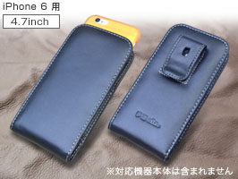 PDAIR レザーケース for iPhone 6 with Case ベルトクリップ付バーティカルポーチタイプ