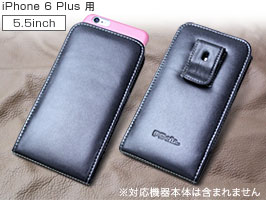 PDAIR レザーケース for iPhone 6 Plus with Case ベルトクリップ付バーティカルポーチタイプ