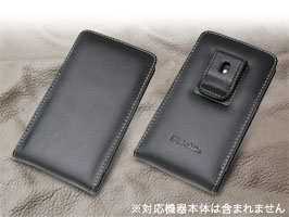 PDAIR レザーケース for isai FL LGL24 ベルトクリップ付バーティカルポーチタイプ
