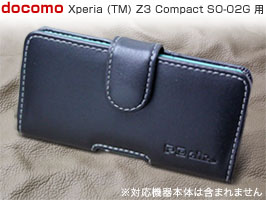 PDAIR レザーケース for Xperia (TM) Z3 Compact SO-02G ポーチタイプ