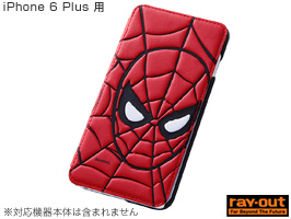 スパイダーマン・ポップアップ・ブックカバータイプ・レザージャケット for iPhone 6 Plus(スパイダーマン)