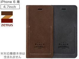 Zenus Black Tesoro Diary for iPhone 6