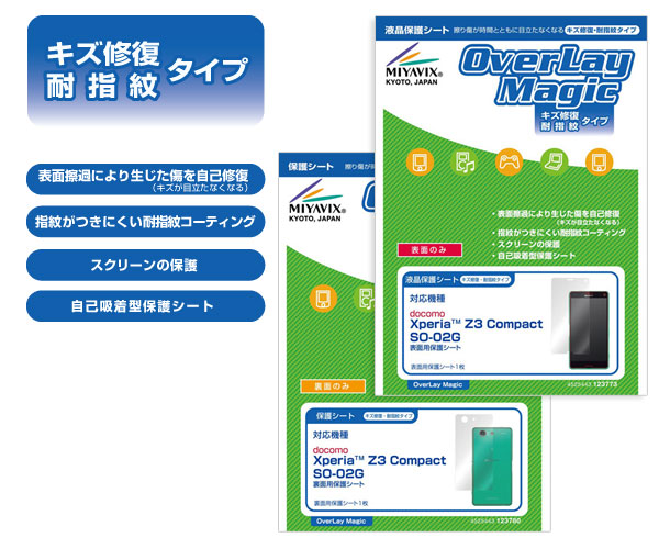 OverLay Magic for Xperia (TM) Z3 Compact SO-02G『表・裏両面セット』