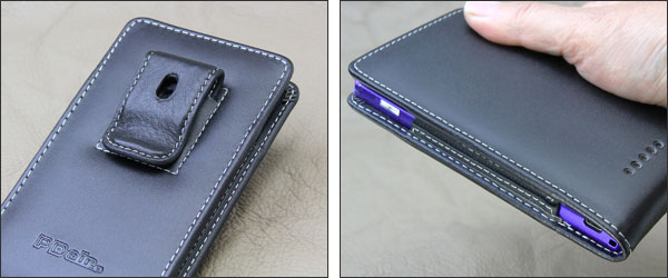 PDAIR レザーケース for AQUOS PHONE Xx 302SH ベルトクリップ付バーティカルポーチタイプ