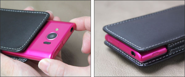 PDAIR レザーケース for AQUOS PHONE SERIE mini SHL24/AQUOS PHONE Xx mini 303SH バーティカルポーチタイプ