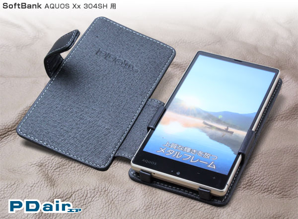 PDAIR レザーケース for AQUOS Xx 304SH 横開きタイプ