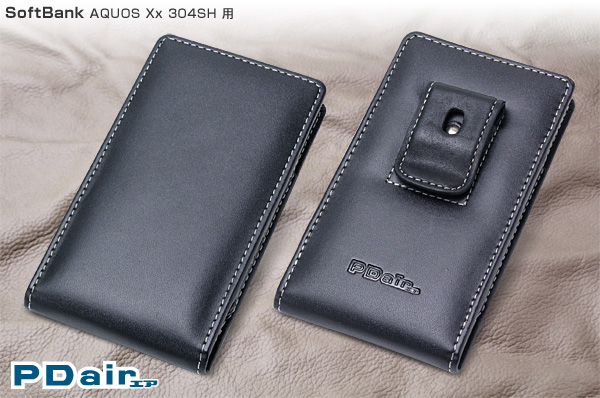 PDAIR レザーケース for AQUOS Xx 304SH ベルトクリップ付バーティカルポーチタイプ