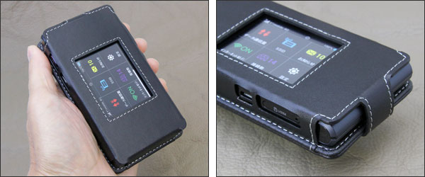PDAIR レザーケース for Pocket WiFi 305ZT/304ZT/303ZT スリーブタイプ