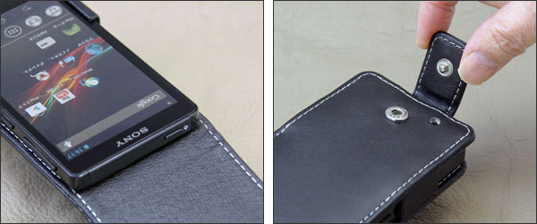 PDAIR レザーケース for ウォークマン NW-F880シリーズ 縦開きタイプ