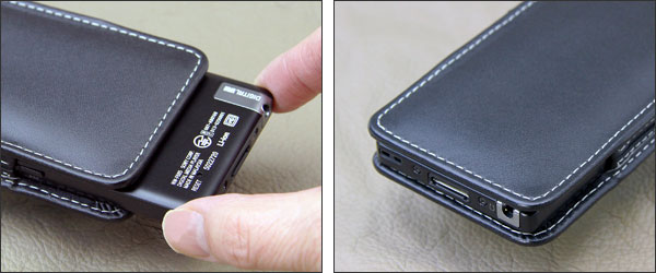 PDAIR レザーケース for ウォークマン NW-F880シリーズ ベルトクリップ付バーティカルポーチタイプ