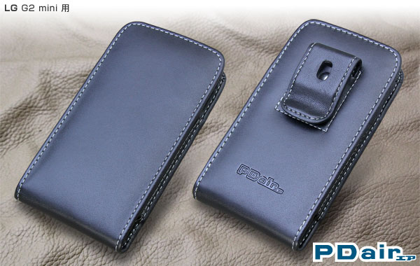 PDAIR レザーケース for LG G2 mini ベルトクリップ付バーティカルポーチタイプ