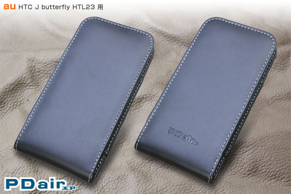 PDAIR レザーケース for HTC J butterfly HTL23 バーティカルポーチタイプ