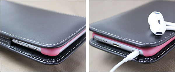 PDAIR レザーケース for iPhone 6 Plus with Case バーティカルポーチタイプ