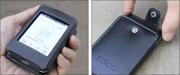 PDAIR レザーケース for Wi-Fi STATION L-02F スリーブタイプ