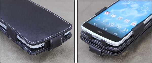 PDAIR レザーケース for ISAI LGL22 縦開きタイプ