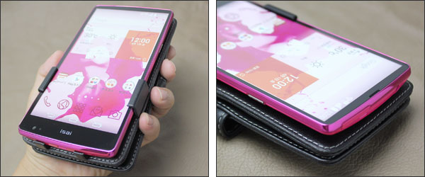 PDAIR レザーケース for isai FL LGL24 横開きタイプ
